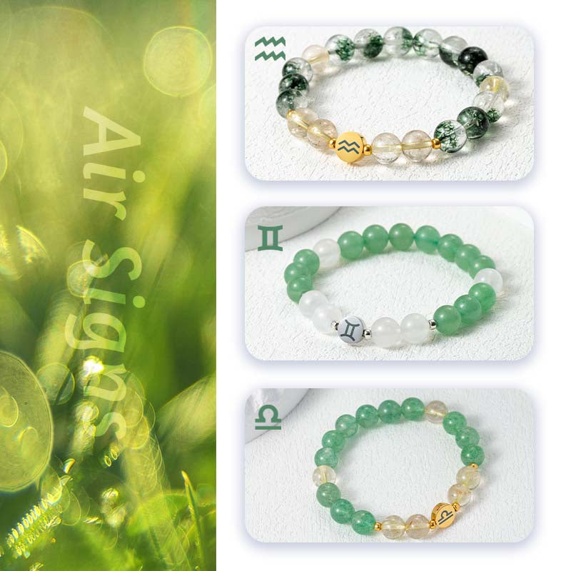 12 Zodiac Energy Crystal Bracelets