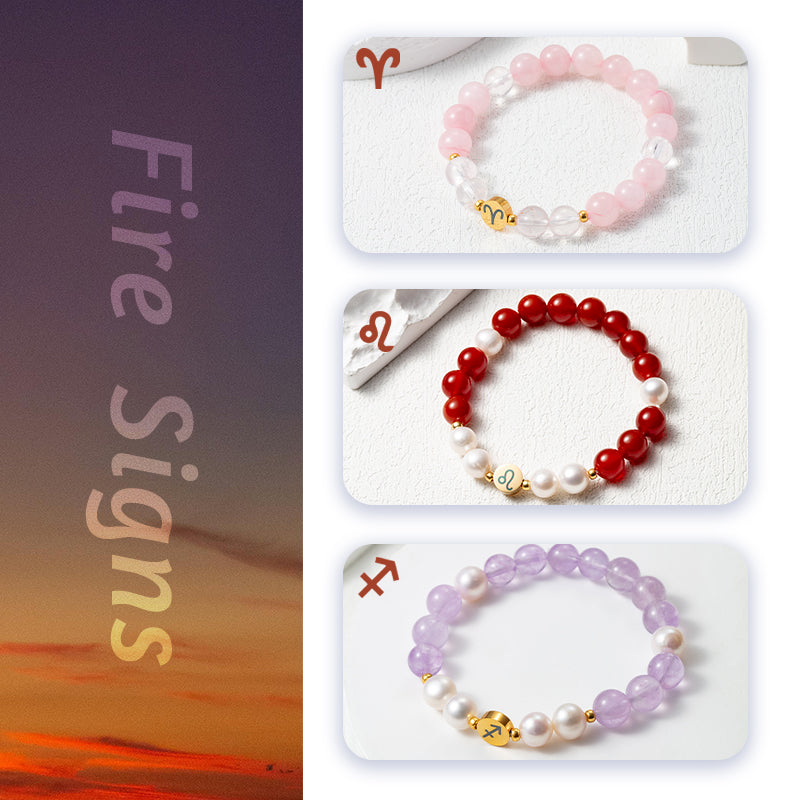 12 Zodiac Energy Crystal Bracelets