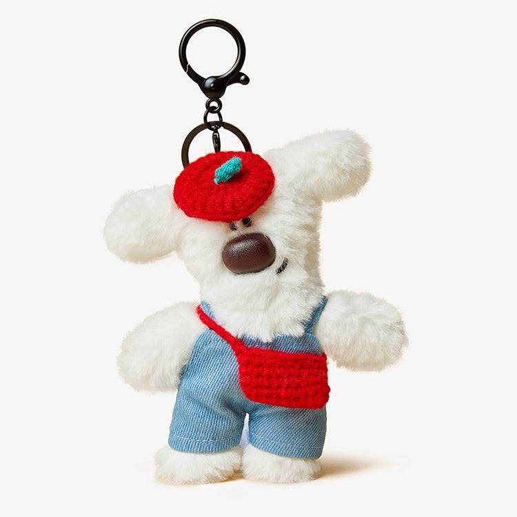 Ankora Red Puppy Plush Charm - Cute Bag Accessory