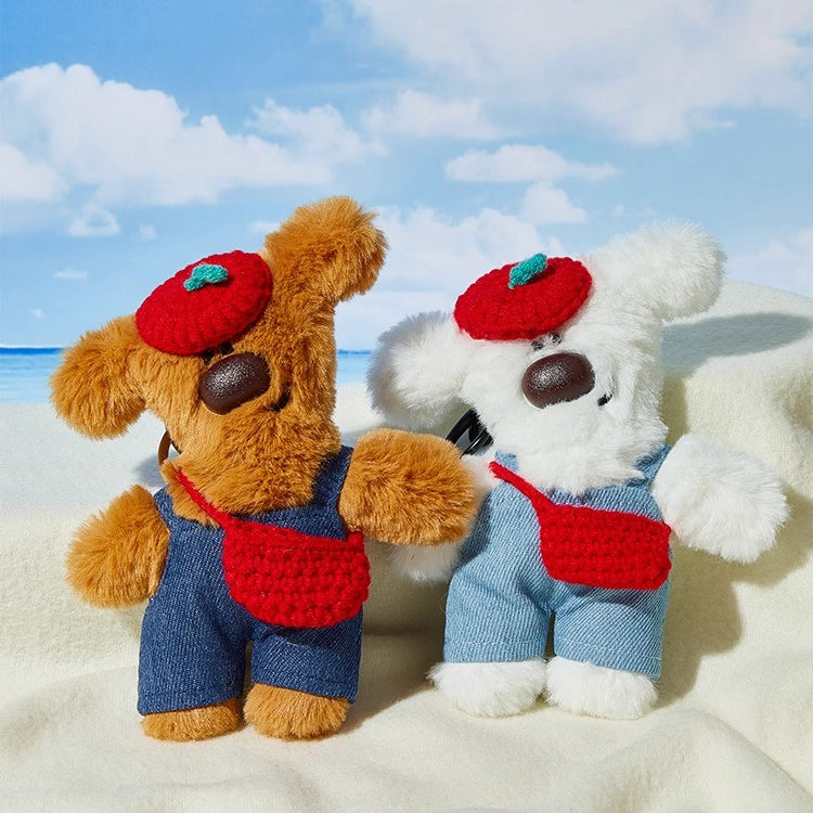 Ankora Red Puppy Plush Charm - Cute Bag Accessory