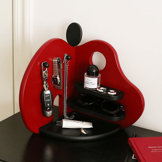Apple Design Storage Shelf - Desktop Organizer for Jewelry, Keys & Perfume (Gift)