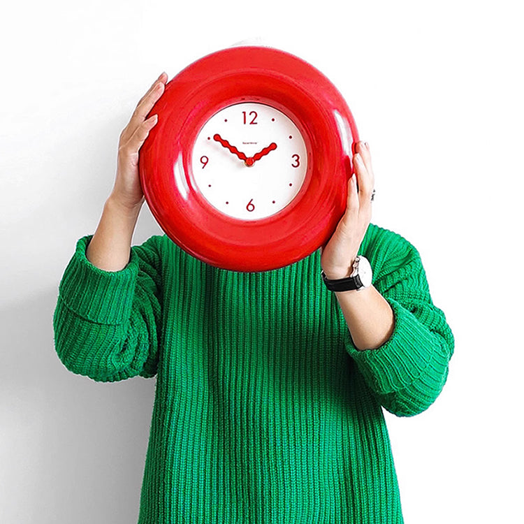 Mid-Century Art Bagel Retro Wall Clock - Living Room Hanging Clock