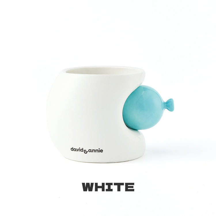 Unique Balloon Coffee Cup - High-Design Color-Blocked Ceramic Couple Mugs