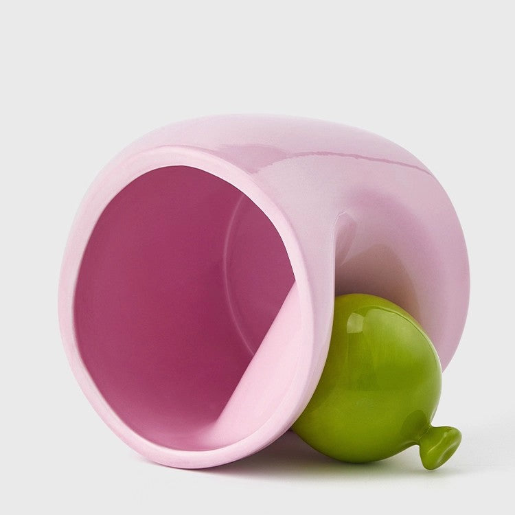 Unique Balloon Coffee Cup - High-Design Color-Blocked Ceramic Couple Mugs