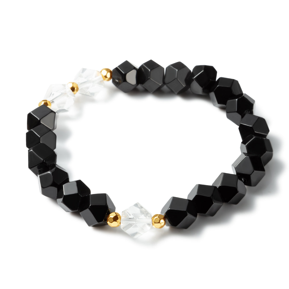 Faceted Octagon-Cut Natural Crystal Bracelets For Couples 17.5CM