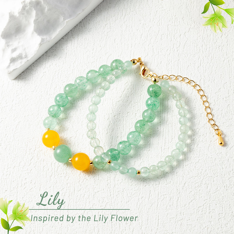 Natural White & Amethyst 2-Piece Stackable Bracelet