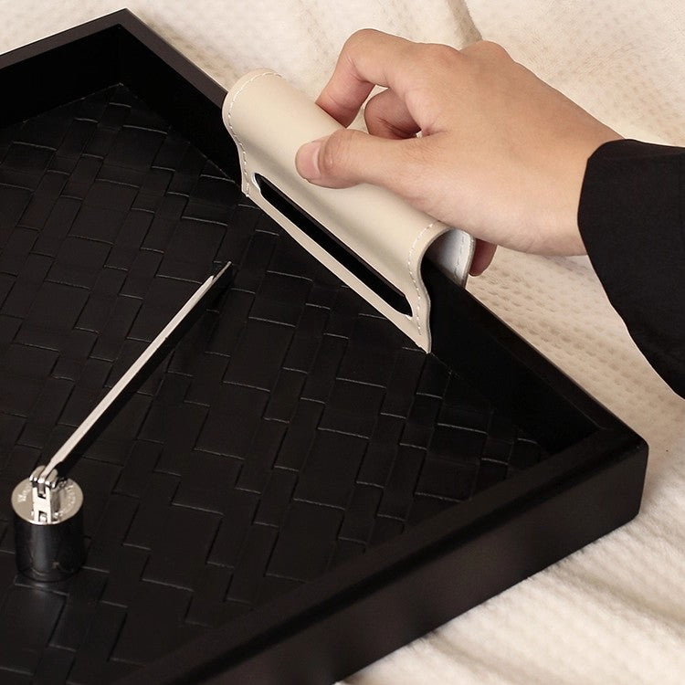 French Chic Leather Tray - Entryway Organizer for Aromatherapy & Gifting