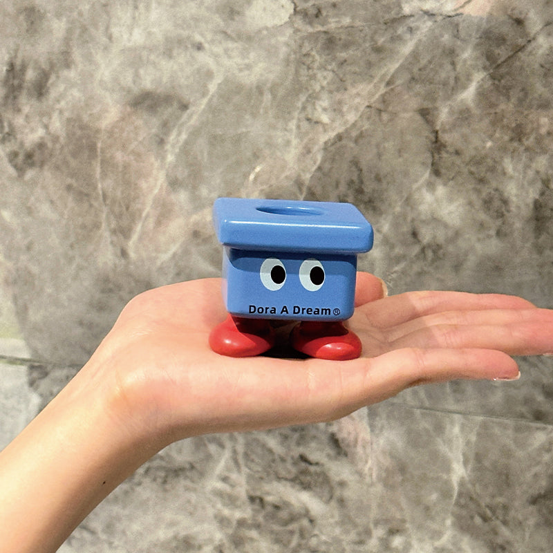Kids Cartoon Stool Toothbrush Holder - No-Drill Bathroom Organizer, Multi-Color