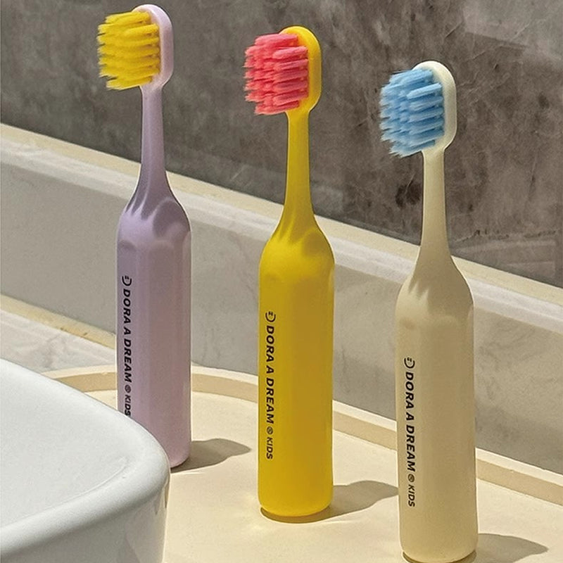 Kids Soft-Bristle Toothbrush - For 6-12Yrs Toddlers & Infants, 3 Colors