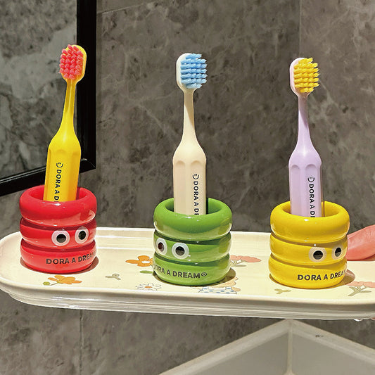 Kids Soft-Bristle Toothbrush - For 6-12Yrs Toddlers & Infants, 3 Colors