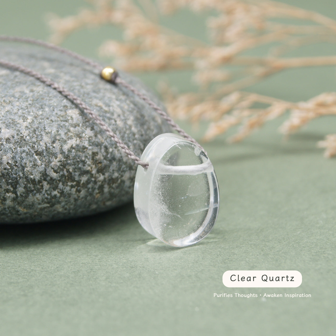 Natural Crystal Pendant Necklace|Versatile Dainty Necklace for Work & Dates