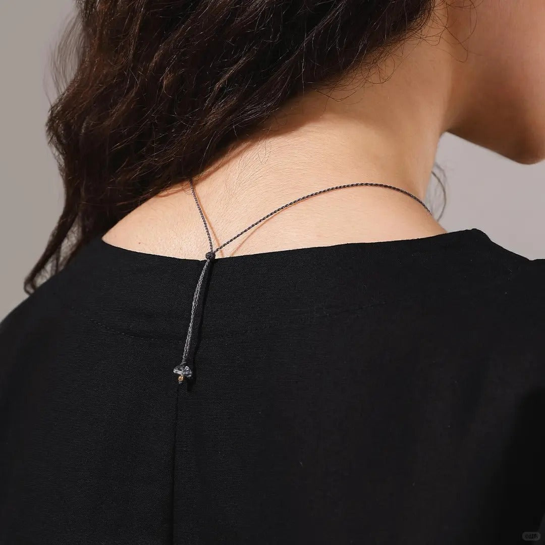 Natural Crystal Pendant Necklace|Versatile Dainty Necklace for Work & Dates