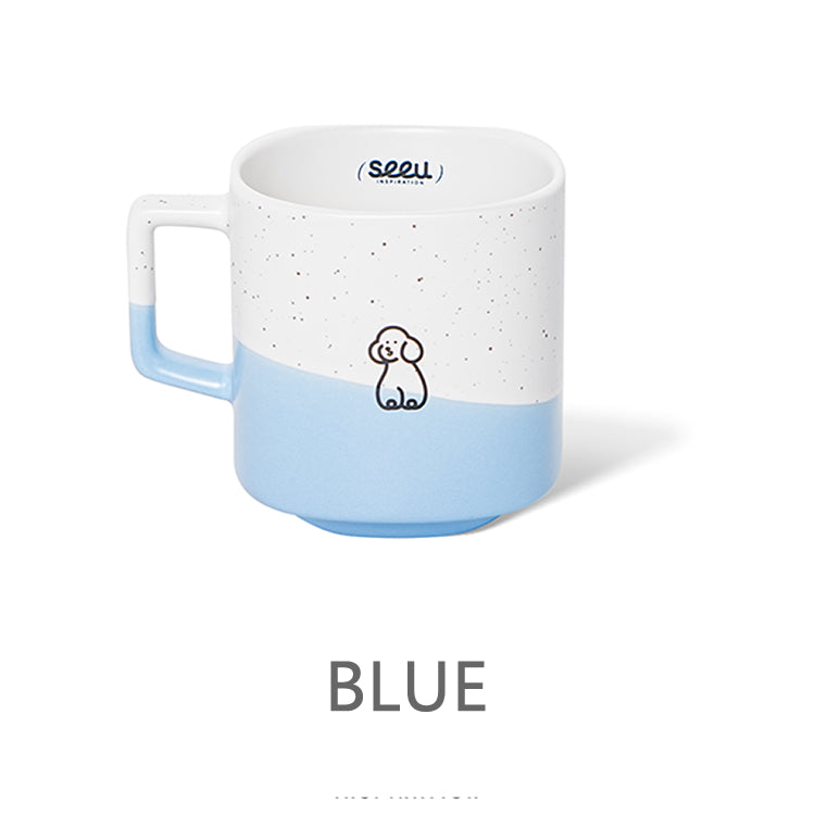 Oreo Color - Blocked Puppy Mug, 330ml Ceramic Coffee Cup
