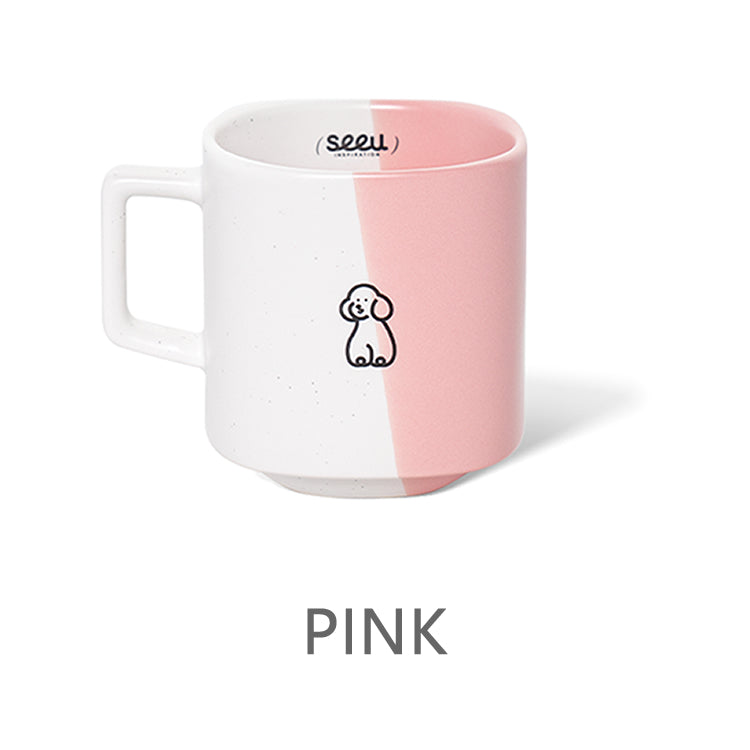 Oreo Color - Blocked Puppy Mug, 330ml Ceramic Coffee Cup