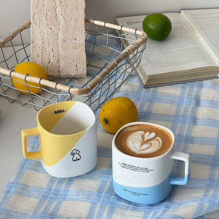 Oreo Color - Blocked Puppy Mug, 330ml Ceramic Coffee Cup