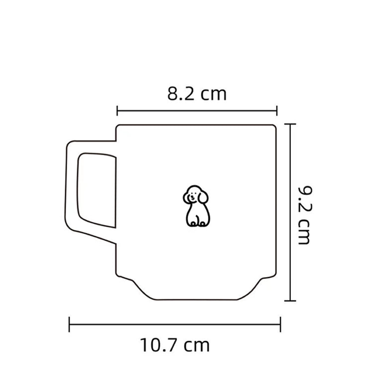 Oreo Color - Blocked Puppy Mug, 330ml Ceramic Coffee Cup