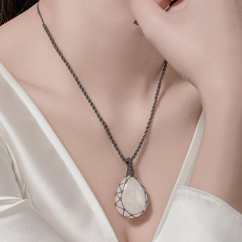 “Sky’s Blessing” Natural  Crystal Necklaces