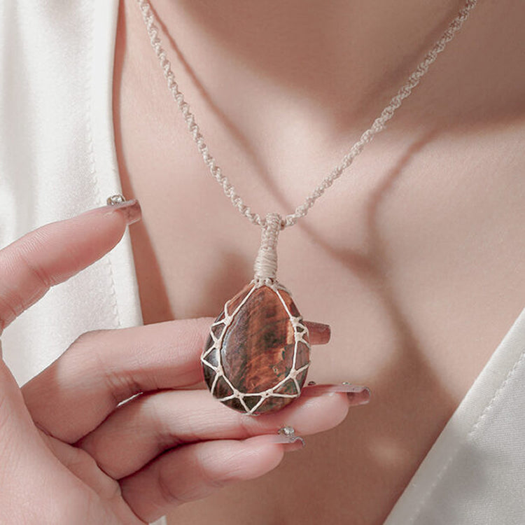 “Sky’s Blessing” Natural  Crystal Necklaces