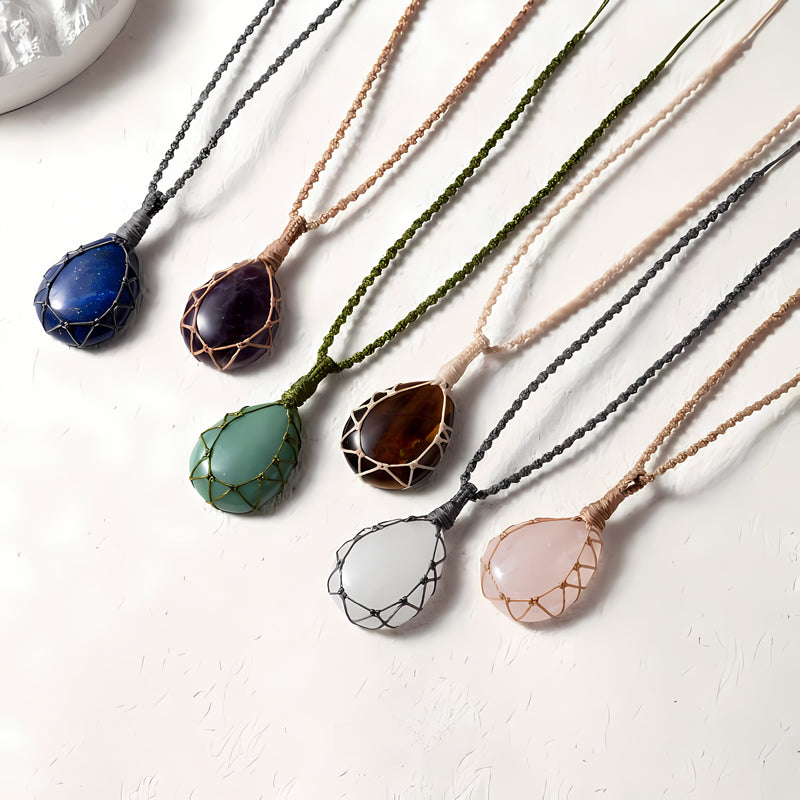 “Sky’s Blessing” Natural  Crystal Necklaces