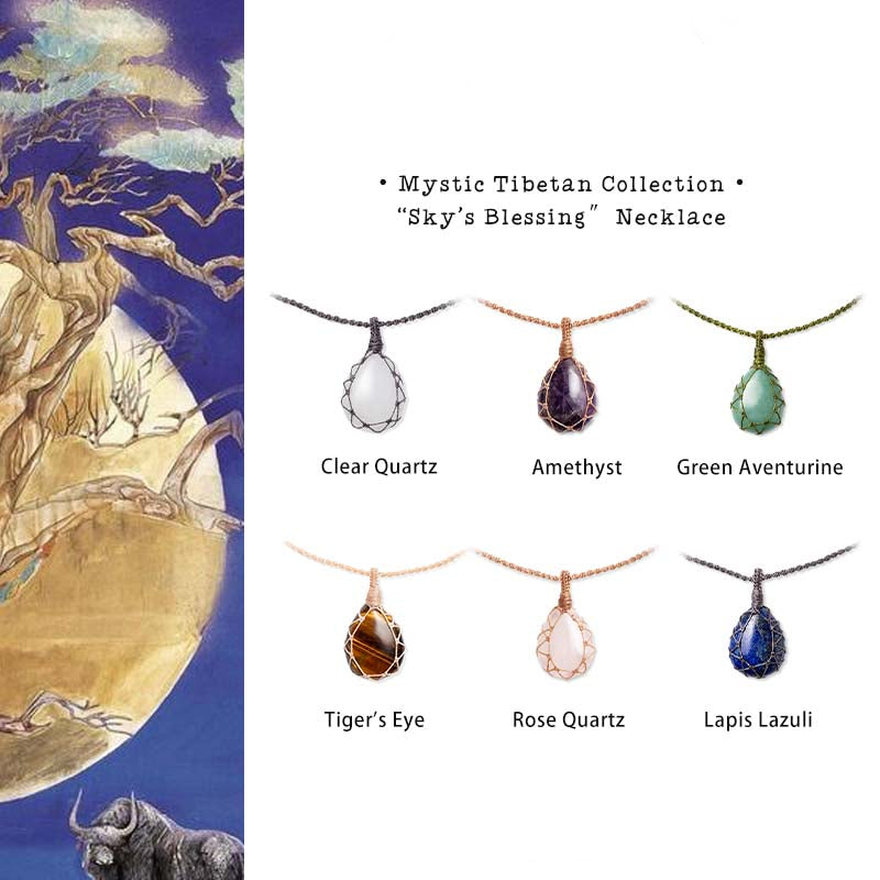 “Sky’s Blessing” Natural  Crystal Necklaces