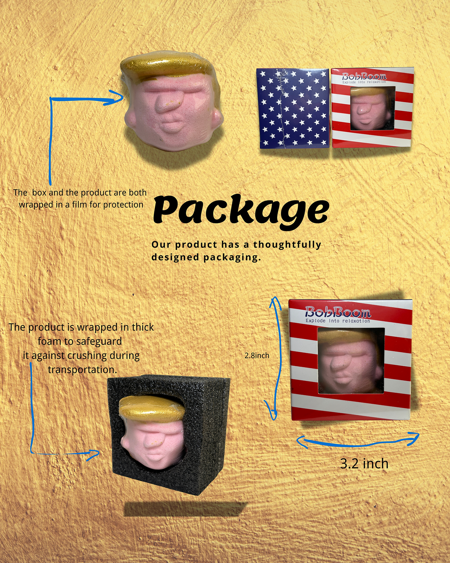 Funny Bath Bombs with Raspberry Aroma - Supports personalized customization